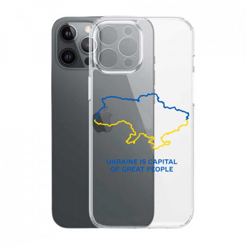 Патріотичний чохол для iPhone 13 Pro з малюнком "Ukraine" Патріотичний чохол для iPhone 13 Pro з малюнком "Ukraine"